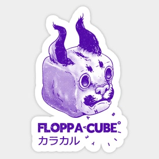 Floppa Cube - Floppa Cube Flop Flop Happy Floppa Friday |  Racist War Crime Fun | Original Art Sticker